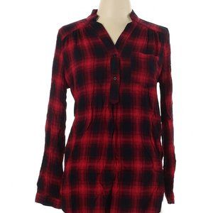 Fervour Long Sleeve Plaid Henley